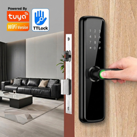 Serratura Intelligente TTLock con Impronta Digitale e Password, Accesso Senza Chiave, Serratura Smart WIFI Tuya in Lega di Alluminio per Porte in Legno e Acciaio
