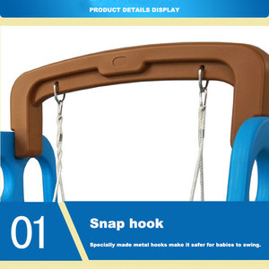 Nhà Máy Giá Trẻ Em Trẻ Em Trong Nhà Chơi Thiết Bị Sân Chơi Đồ Chơi Nhựa Trượt Và Đu Kết Hợp Thiết Lập Cho Trẻ Mới Biết Đi - Product Image 4