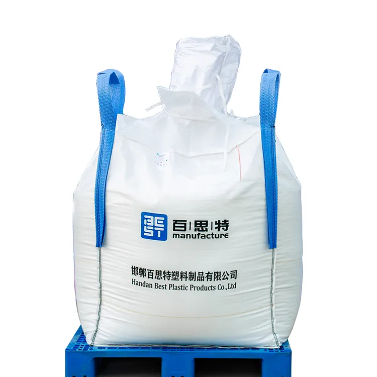 1000 Kgs 1 톤 1.5 톤 높은 UV PP 큰 가방 FIBC 점보 가방 슈퍼 자루 플라스틱 시멘트 가방