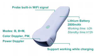 3-In-1 Convexe Lineaire Cardiale Dubbele Kop Draadloze Kleur Doppler Ultrasone Scanner Veterinaire Bewakingsapparaat - Product Image 6