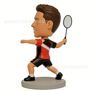 Figura Personalizable de Jugador de Bádminton, Muñeco Coleccionable, Decoración para Coche o Escritorio, Souvenir para Fanáticos, Resina Sintética, Impresión Digital - Product Image 2