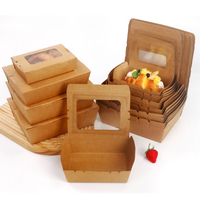 Boîte d'emballage alimentaire personnalisée en papier kraft compostable et écologique pour frites, poulet, hamburgers et hot-dogs à emporter
