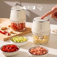 Pengolah Makanan Mini Pemotong Bawang Penggiling Bawang Putih Pemotong Sayuran Pencacah Herbal Penggiling Daging Peralatan Dapur Pengisian Daya USB