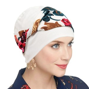 New Fashion Headscarf Hat Printed Headband Twisted Floral Turban Hat Muslim Ladies Soft <b>Hijab</b> Islamic Turban <b>Hijab</b> <b>Caps</b> - Product Image 3