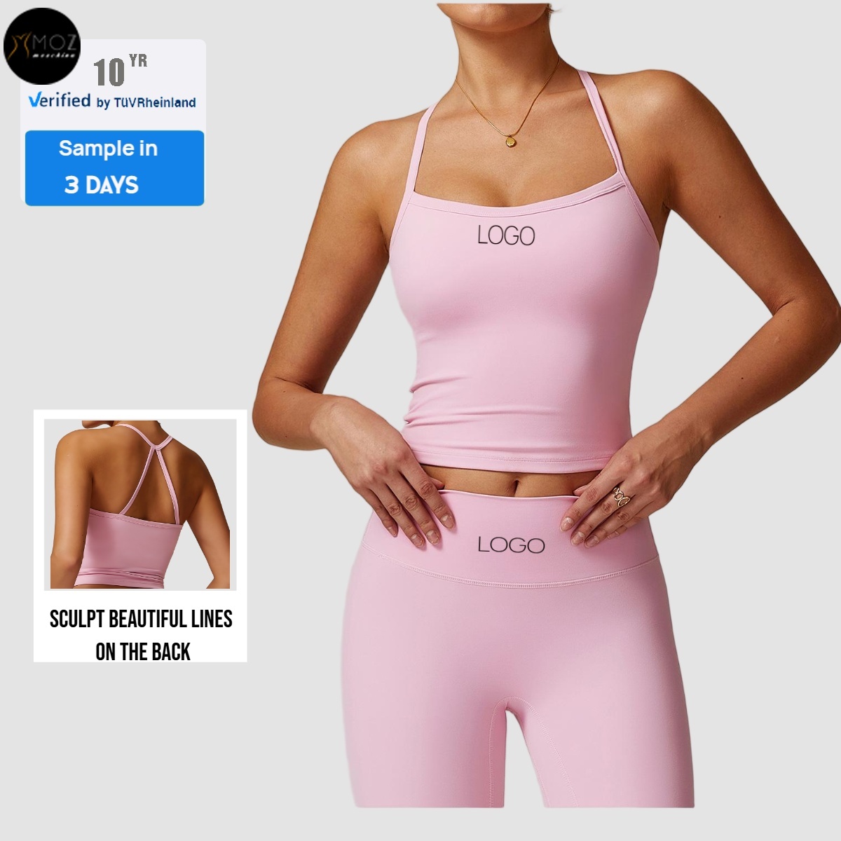 Women Yoga Tank Top Print Front Brushed Nylon Spandex Quick-Dry Four-Way Stretch Skinny Fit Sports Bra Workout Top