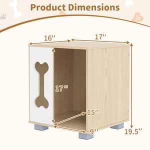 Nichoir en bois pour petits chiens, cage à <span class=keywords><strong>chien</strong></span> d'intérieur, <span class=keywords><strong>table</strong></span> de chevet et <span class=keywords><strong>table</strong></span> d'appoint avec plateau spacieux, mobilier en bois pour animaux de compagnie - Product Image 4