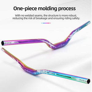 Manillares de Bicicleta en Forma de U, Color Arcoíris, 12mm/30mm/55mm/ Rise, Manillares de Bicicleta con Diseño de Cola de Golondrina - Product Image 5
