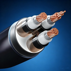 สายเคเบิล6.6kV แรงดันไฟฟ้าปานกลางปราศจากฮาโลเจนควันต่ำตัวนำอะลูมิเนียม24kV 12kV XLPE IEC 60811 - Product Image 1