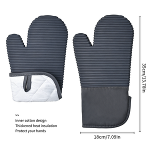Gants de <span class=keywords><strong>four</strong></span> <span class=keywords><strong>en</strong></span> <span class=keywords><strong>silicone</strong></span> imprimés résistants à la chaleur, pour grillades, barbecue, cuisson, gants de <span class=keywords><strong>four</strong></span> personnalisés imprimés - Product Image 2