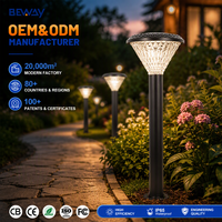Lampe solaire à colonne LED 30W réglable optiquement avec télécommande, boîtier PC-ABS de haute qualité et batterie grande capacité