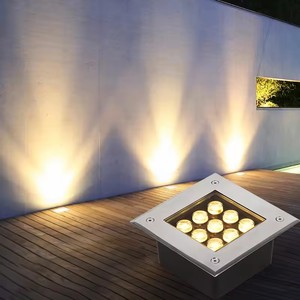 Lampe carrée encastrée extérieure étanche pour aménagement paysager, <span class=keywords><strong>terrasse</strong></span>, allée, éclairage paysager encastré - Product Image 4