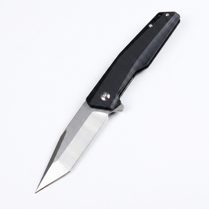 Couteau pliant G10 avec lame D2 en acier Damas à motif, disponible sur Amazon, possibilité d'ajouter un logo - Product Image 6