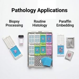 Casetas de Inserción de Tejidos de Grado Médico PP con Almohadillas de Espuma para Biopsias, Codificadas por Colores, Suministros y Herramientas de Laboratorio de Histología y Patología - Product Image 5