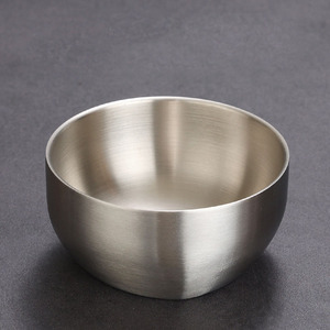 韓国スタイル304ステンレス鋼ゴールドボウルライスボウル2層火傷防止スープボウル - Product Image 5