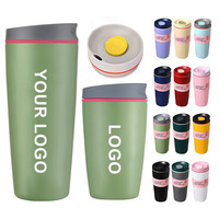 Botol Air 20oz, Tumbler Kopi Dinding Ganda Stainless Steel 304 Vakum Terisolasi dengan Tutup Flip Sip, Mug Anggur Logo Kustom