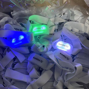 Richshining สายรัดข้อมือ LED ควบคุมระยะไกลตั้งโปรแกรม<span class=keywords><strong>2</strong></span> LED สร้อยข้อมือโลโก้กำหนดเองปาร์ตี้คอนเสิร์ต - Product Image 4