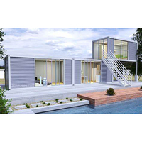 Maisons préfabriquées modernes de luxe, maison préfabriquée modulaire, facile à assembler, maison conteneur de 20 pieds ou 40 pieds