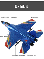 Jet avion télécommande planeur avion de chasse Drone main lancer mousse avion RC moteur modèle d'avion pour débutant