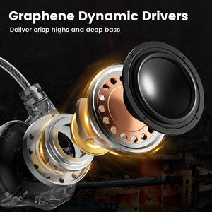 Toocki Durable Léger HiFi <span class=keywords><strong>Filaire</strong></span> Écouteurs Shell Crisp Highs & Deep Bass Plug-and-Play Design pour le divertissement à domicile - Product Image 5