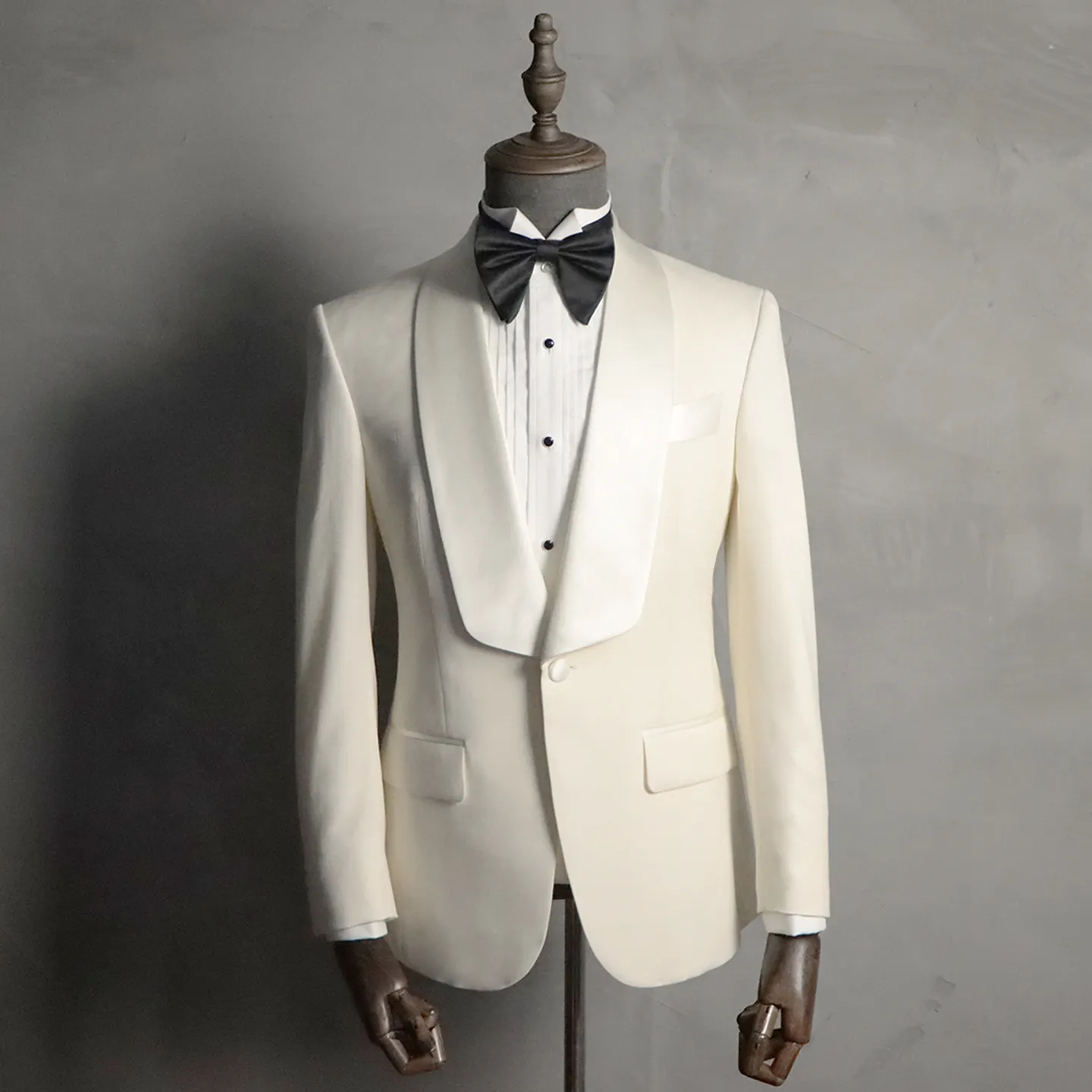 MTM Khăn Choàng Cổ Điển Cho Nam Bộ Tuxedo Ve Áo Bộ Đồ Chú Rể Đám Cưới Tùy Chỉnh Cho Thợ May Bộ Đồ 2 Món Tuxedo Bằng Len Cho Nam