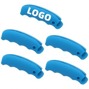 Reusable Soft Silicone Lifter Custom Logo Grocery Shopping Bag Handle Pressure Relief Grip for Heavy <b>Plastic</b> Bags and <b>Totes</b> - Product Image 1