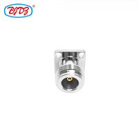 Prix usine 50 Ohm Laiton N-Type Femelle Jack 4 Trous Bride 17.5*17.5mm PCB Mount RF Coaxial Connecteurs