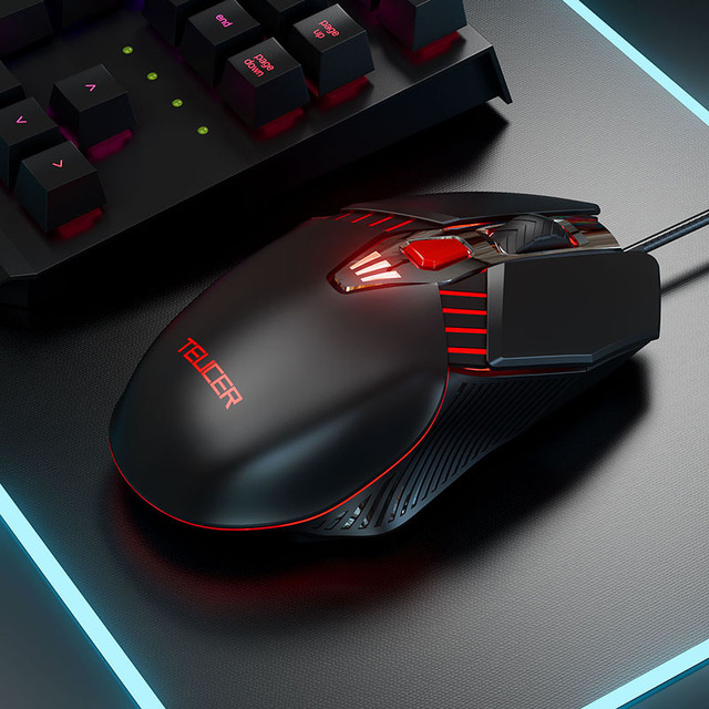 Gaming Mouse 6-button Ergonomic Wired Mechanical Desktop PCs Laptops USB-compatible Esports-pro-level Quiet-mode Internet Cafs