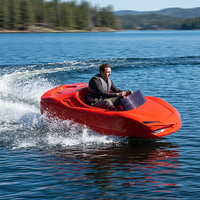Bateau à moteur 118cc ABS pour une personne, moteur deux temps, vitesse maximale 50 km/h, mini jet-boat à essence