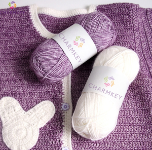 Bufanda de tejer a mano DIY, almohada, hilo de tejer suave, 78% algodón, 22%, hilo cubierto de aire mezclado Acrílico - Product Image 6