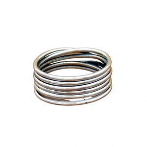 Bague minimaliste en argent 925 avec sertissage clos, design empilable, unisexe, pour usage quotidien, style chrétien - Product Image 1