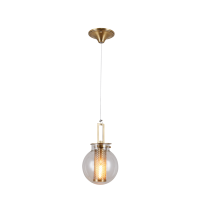 Lanterne suspendue en verre et métal doré vintage en cuivre à hauteur réglable, luminaire suspendu pour salle à manger, cuisine, style farmhouse