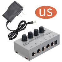 Canlı yayın için ses düğmesi ile Gooermi Ha400s Mimi 4 kanal Stereo kulaklık amplifikatör