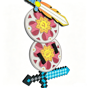 Ensemble d'épée et d'épée de chevalier <span class=keywords><strong>Isekai</strong></span> pour enfants, en mousse souple, sûr et écologique - Product Image 2