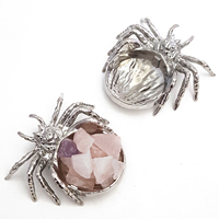 Support de boules de cristal araignée personnalisé cadre de support en alliage de petites pierres décoration d'ornement de bureau artisanat et cadeaux en métal