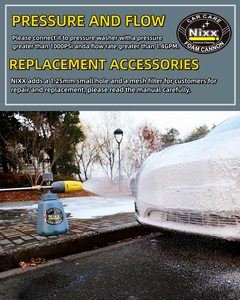 Súng phun bọt cho máy rửa áp lực - Súng phun bọt có bình, súng phun rửa chi tiết xe hơi, đầu nối nhanh 1/4 inch - Product Image 5