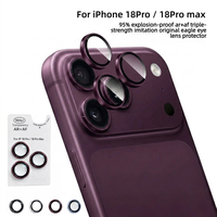 Protection d'objectif d'appareil photo 3D anti-traces de doigts AR+AF 9H Eagle Eye en verre trempé, installation facile pour 17/18 Pro Max