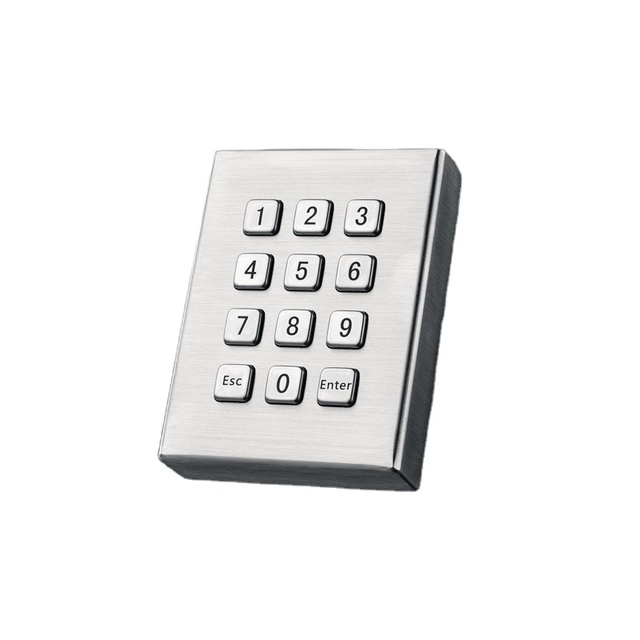 12-Key 3x4 Desktop Stainless Steel Industrial Numeric Metal Keypad IP65 Protection USB Interface for Security Systems Access