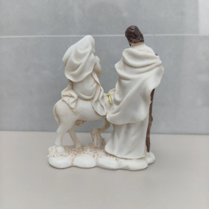 Statua in Resina della Sacra Famiglia in Volo verso l'Egitto, <span class=keywords><strong>Maria</strong></span>, Giuseppe e <span class=keywords><strong>Gesù</strong></span> su Asino, Figurina Cattolica <span class=keywords><strong>per</strong></span> Decorazione Casa e Tavolo, Regalo di Natale - Product Image 4