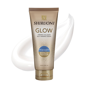 Crema hidratante de bronceado sin sol de etiqueta privada tono de <span class=keywords><strong>piel</strong></span> justo a medio brillo reafirmante colágeno autobronceador loción corporal - Product Image 1
