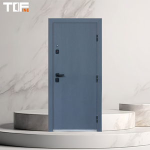 Marrone finitura in legno cancello in ferro di sicurezza in acciaio doppio colore porte con manico in acciaio inox per il prezzo di vendita