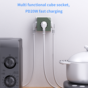 GS Modern EU Cube Multiprise avec 3 Prises 2 Ports USB a Prise électrique multi-prise standard européenne Prise d'extension PD20W - Product Image 4