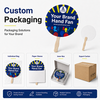 Éventail publicitaire personnalisé en plastique PP avec poignée pour événements estivaux en extérieur et cadeaux promotionnels
