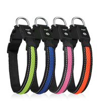 Collier de chien rechargeable par USB Led collier lumineux réglable collier de chien de sécurité de nuit clignotant lueur lumière LED collier de chien