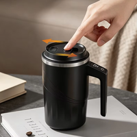 Mug Pengaduk Magnetik Otomatis 400ml Grosir, Pengocok Susu Portabel, Mug Kopi Pengaduk Otomatis untuk Milkshake dan Protein Shaker