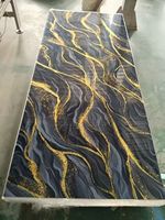 Panneau mural en marbre UV à séchage rapide, panneau PVC haute brillance pour la rénovation complète des hôtels