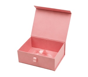 Custom Logo Printed Hard Cardboard Pink Ribbon Rigid Folding Luxury <strong>Packaging</strong> Large Magnetic Hamper <strong>Gift</strong> <strong>Box</strong> - Product Image 1