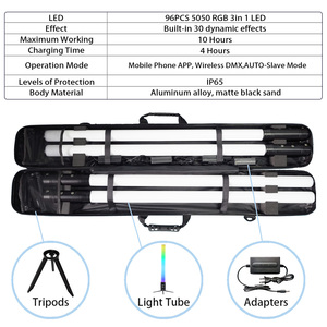 4 * IP65 không thấm nước <span class=keywords><strong>360</strong></span> pixel <span class=keywords><strong>LED</strong></span> ống pin ánh sáng không dây <span class=keywords><strong>DMX</strong></span> Wifi kiểm soát Stick Câu lạc bộ ánh sáng cho DJ Đảng KTV Công viên chủ đề - Product Image 5