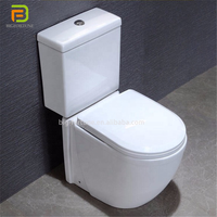 Suite d'appareils sanitaires de haute qualité maison bon marché toilettes en deux pièces sur pied évier ensemble de toilette de salle de bain en céramique