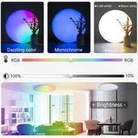 Plafonnier LED intelligent moderne BT I-Link APP, à commande vocale, à intensité variable, RGB CCT, avec télécommande pour une utilisation en chambre