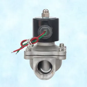 Válvula solenoide dn25 de 1 polegada, válvula solenoide de aço inoxidável de 2/2, direta, acção direta, 1 polegada, orifício normalmente fechado, 25mm, 304 dc24 v